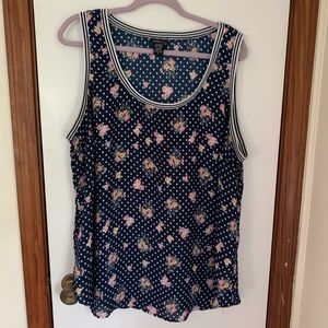 Torrid Polka Dot & Floral Sleeveless Top